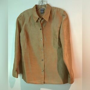 Sigrid Olsen S Gold Silk Blouse